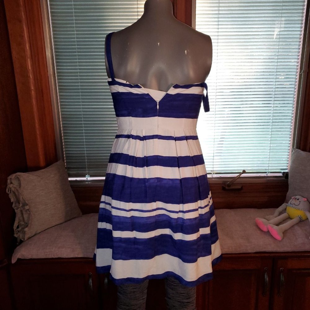 Ann Taylor LOFT Blue/White Stripe Dress - Picture 3 of 5